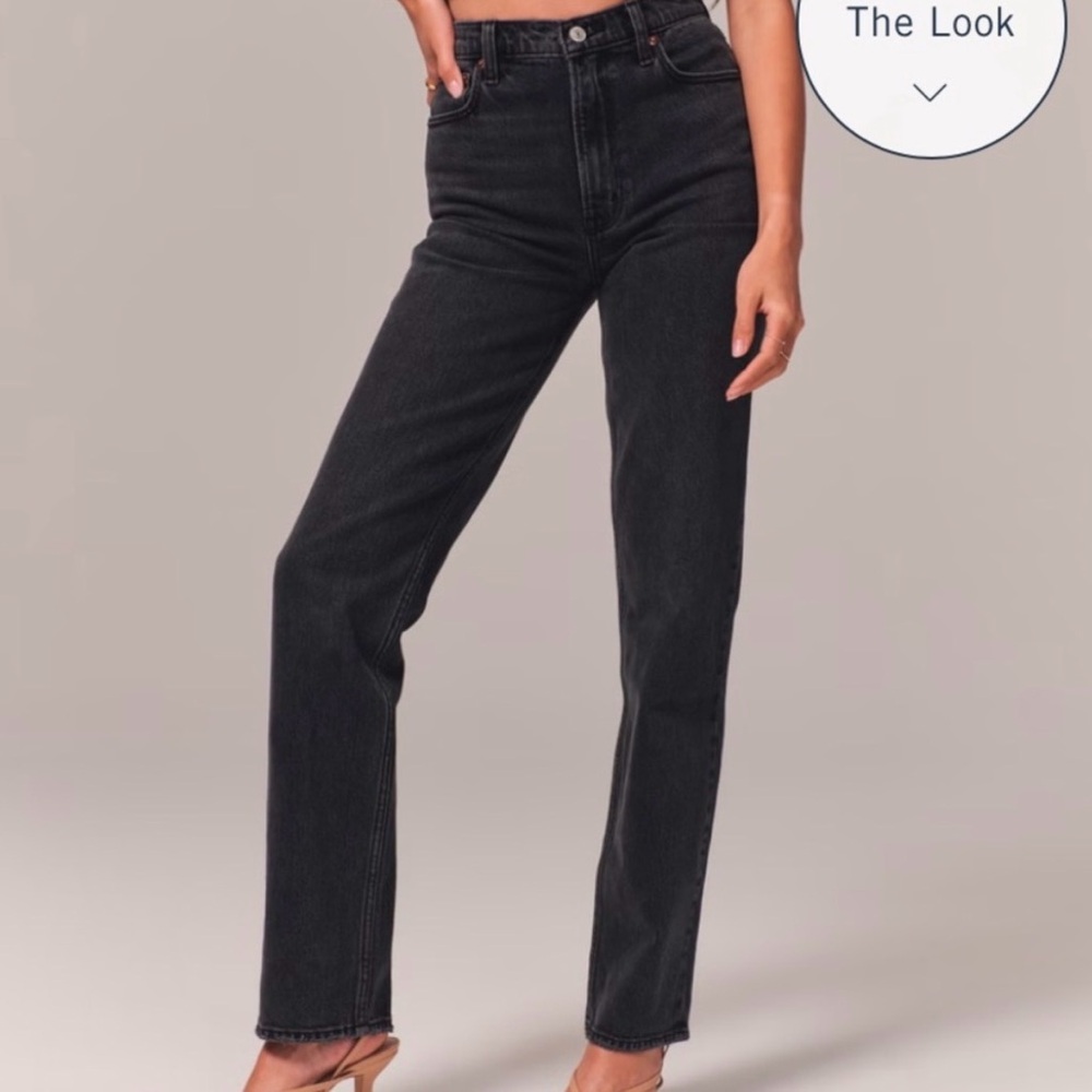 Abercrombie & Fitch Black Straight-Leg Women's Jeans